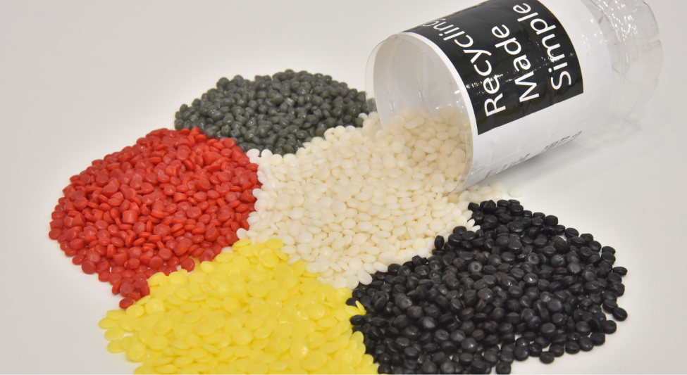 Uniform round plastic pellets produced by POLYSTAR pelletizing machine Uniform round plastic pellets produced by POLYSTAR pelletizing machine